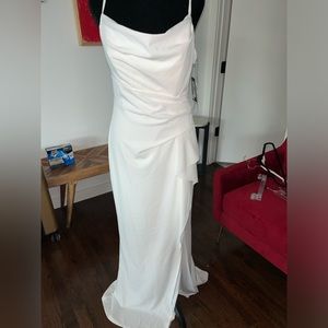 Second wedding white formal gown